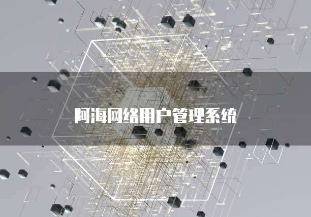 阿海网络用户管理系统