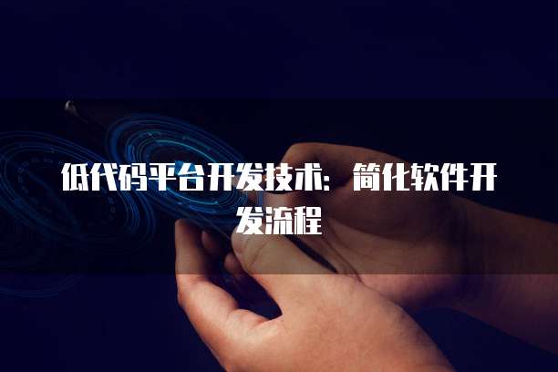 低代码平台开发技术：简化软件开发流程