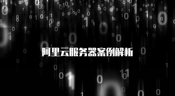阿里云服务器案例解析