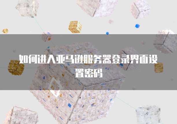 如何进入亚马逊服务器登录界面设置密码