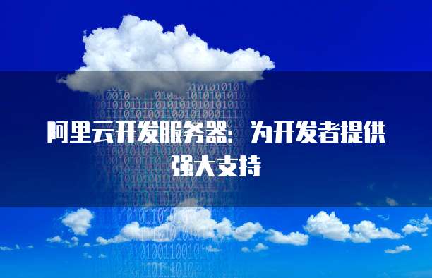 阿里云开发服务器：为开发者提供强大支持