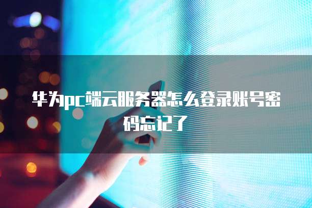 华为pc端云服务器怎么登录账号密码忘记了