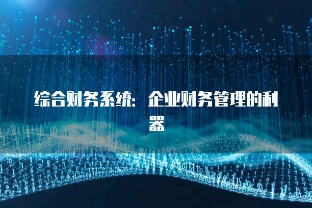 综合财务系统：企业财务管理的利器