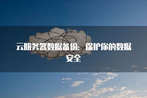 云服务器数据备份：保护你的数据安全