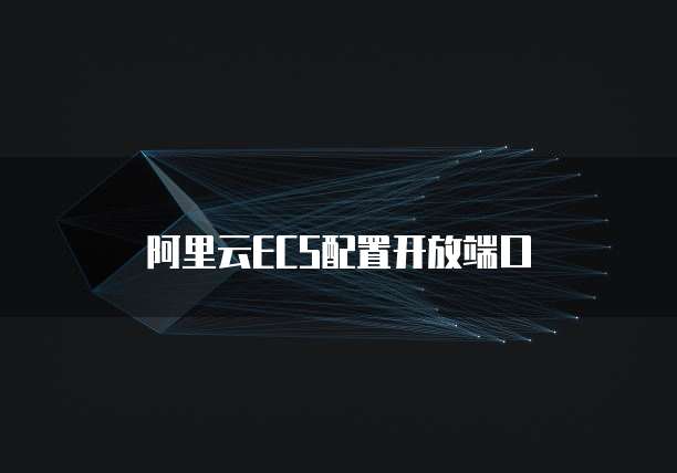 阿里云ECS配置开放端口