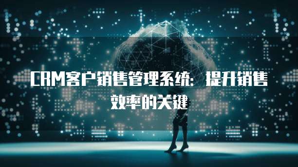 CRM客户销售管理系统：提升销售效率的关键