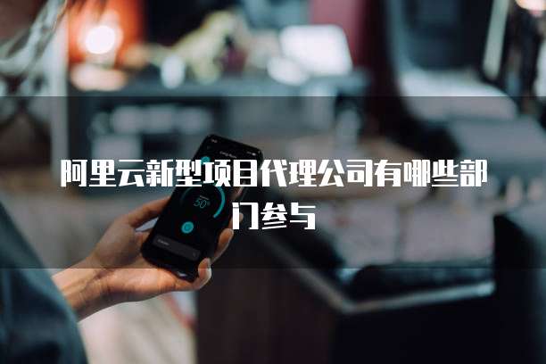 阿里云新型项目代理公司有哪些部门参与
