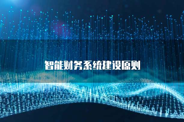 智能财务系统建设原则
