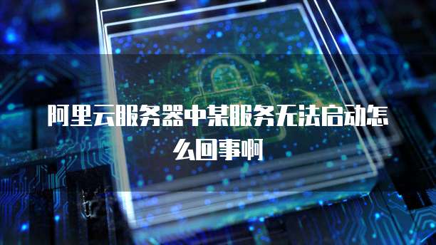 阿里云服务器中某服务无法启动怎么回事啊