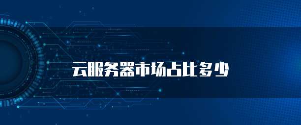 云服务器市场占比多少