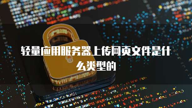 轻量应用服务器上传网页文件是什么类型的