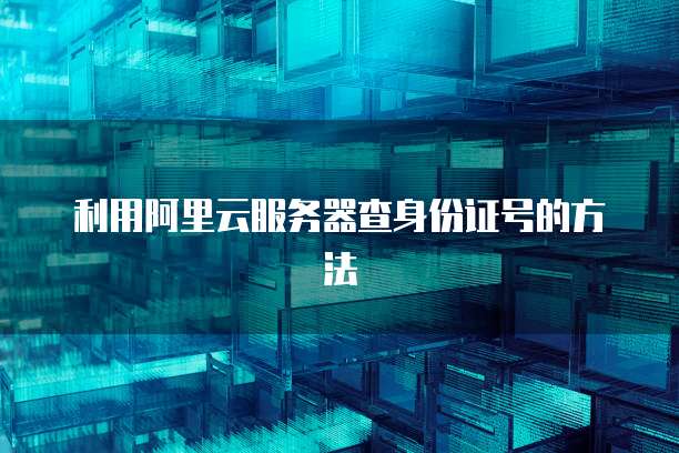 利用阿里云服务器查身份证号的方法