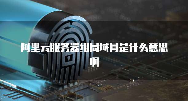 阿里云服务器组局域网是什么意思啊