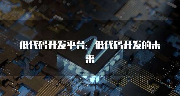 低代码开发平台：低代码开发的未来