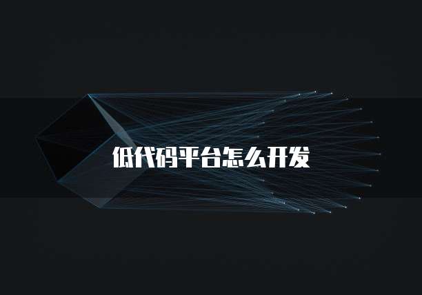 低代码平台怎么开发
